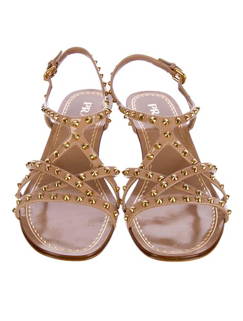 prada sport black leather strappy sandals|prada studded pony skin sandals.